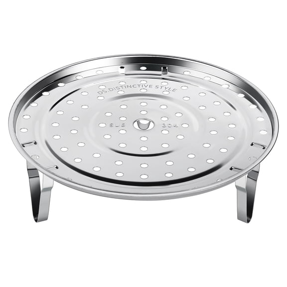 Steamer Rack 304 Stainless Steel with Removable Legs, Universal Steam Tray for 8 Quart Instant Pot Pressure Cooker, Cooking Vegetables Fish Eggs, Silver 22cm