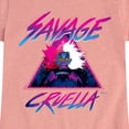 thumbnail image 3 of Disney Villains - Cruella Savage - Toddler & Youth Girls Short Sleeve Graphic T-Shirt, 3 of 5