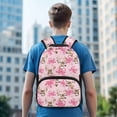 thumbnail image 4 of Binienty Pink Deer Bow School Backpack for Girls Primary School 17 Inch Large Capacity Bookbag with Side Pockets School Bag Children Back to School Gifts, 4 of 8