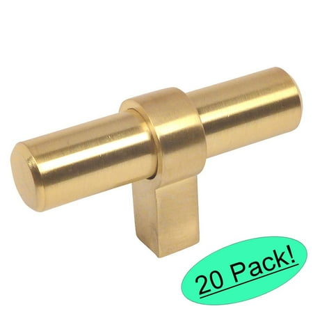 - Cosmas 181BB Brushed Brass Cabinet Bar Handle Pull Knob - 2-3/8' Long - 20 Pack