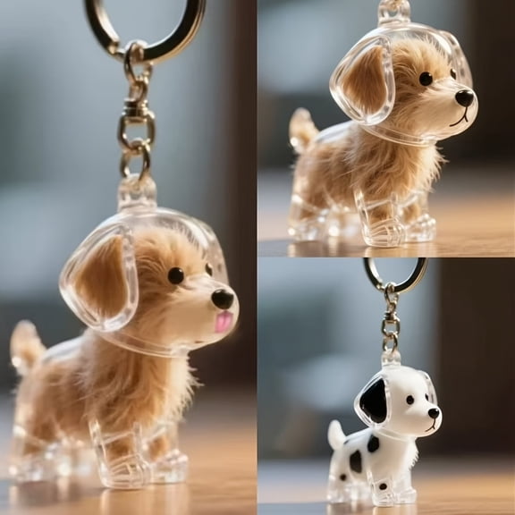Clear Acrylic Pet Hair Memorial Keychain Capsule – Pet Fur Keepsake Jewelry for Dog & Cat Remembrance | Sympathy Gift for Pet Loss Memory Keepsake
