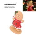 thumbnail image 4 of Gingerbread Kids Tabletop Christmas Statue Figures Cute Christmas Decor for Store Bar, Resin Material, Holiday Gift, 4 of 7