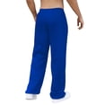 thumbnail image 4 of Domuza Men's Y2k Graphic Baggy Sweatpants Wide Leg Striped Open Bottom Drawstring Sweatpants with Pockets Blue L, 4 of 4