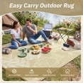 thumbnail image 4 of SIXHOME Outdoor Rug 9'x12' Waterproof Reversible Patio Rug Boho Geometric Indoor Outdoor Rugs Lightweight Plastic Straw Ourdoor Carpet for RV Camping Deck Balcony Modern Porch Decor Beige, 4 of 7