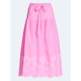 thumbnail image 6 of Free Assembly Women's Tie Waist Embroidered Cotton Midi Skirt, Sizes XS-XXL, 6 of 6