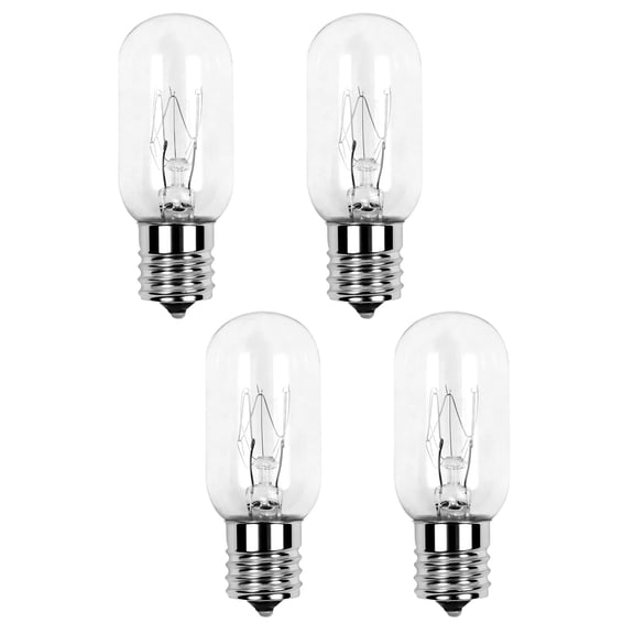 HIBIBUD 4Pcs Oven Light Bulb,T20 120V 15W 2700K Incandescent Light Bulbs,572°F Heat Resistant E12 Appliance Bulb,Warm Light Bulbs for Ovens,Microwaves or Salt Crystal Lamps