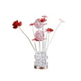 thumbnail image 1 of Accent Table Lamp, LED, Red Roses, Crystal Square Vase, Chrome 21 Inch, 1 of 1