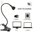 Gustave USB Flexible LED Clip on Light, Clamp Desk Table Reading