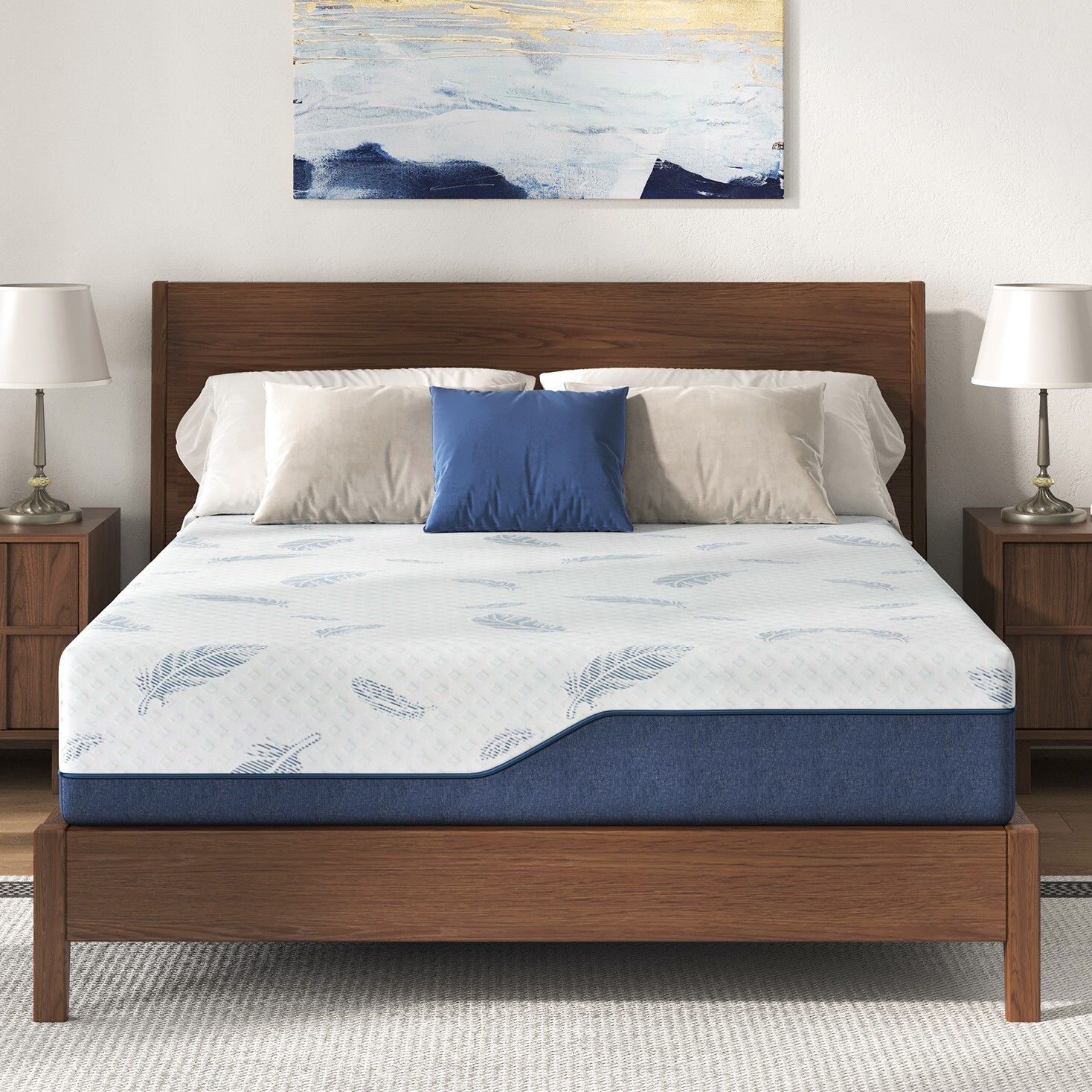 Arctus Queen Size 12" Plush Memory Foam Mattress in a Box with Gel Layer and Removable Fiberglass Free Cover, Deep Pressure Relief, Motion Isolation