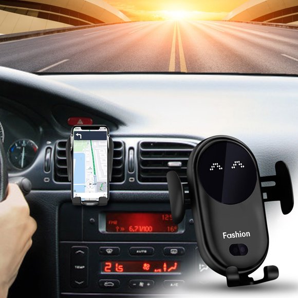Yhmxh Phone Stand Accessories Automatic Clamping Wireless Charger Car Smart Infrared Sensor Vent Mount Mobile Phone Bracket Stand Wireless Holder