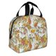 thumbnail image 2 of Fotbe Ducks and Flowers Bolsa Térmica con Estampado y Forro de Aluminio Grueso Bolsa de Almuerzo con Bolsillo Frontal para Hombres y Mujeres, Ideal para Trabajo, Escuela, 2 of 8