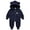 Dark Blue, variant on Baby Warm Jumpsuit Cute Cartoon Animal Outfit Romper Hooded Baby Girl Clothes Winter for Babies 18-24 Months