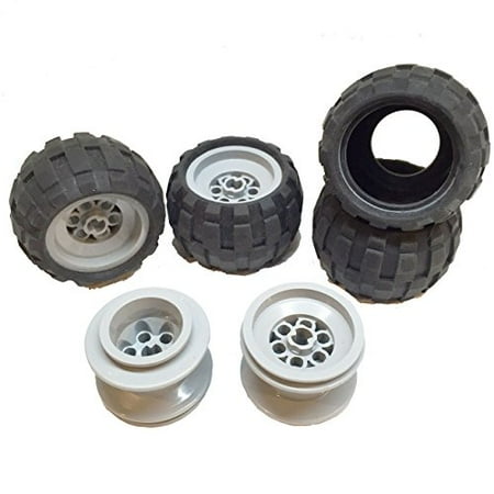 - Lego Parts: Drome Racer Wheels Tire and Rim Bundle (4) Black 43.2mm x 28mm Balloon Tires (4) Light Gray 43.2mm x 28mm Wheel Rims