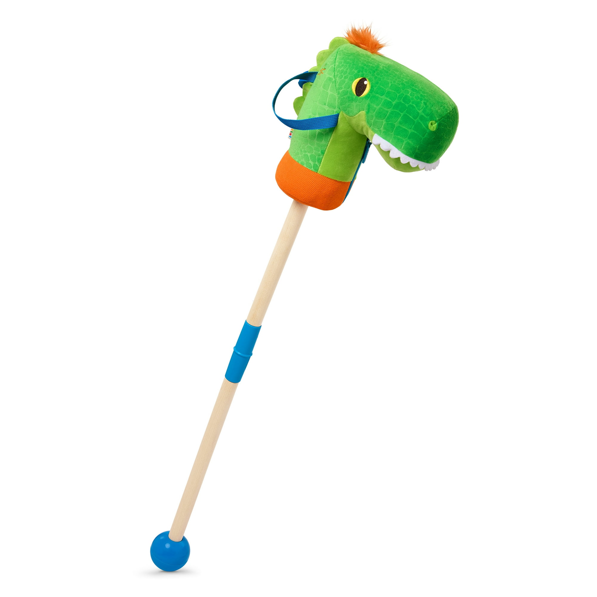 Battat Dino Pal Hobby Horse with Realistic Sounds Stick Horse Plush Dinosaur Toy for 2 Years +