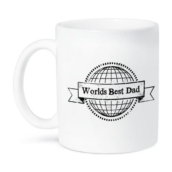 3dRose, Worlds best Dad - white, 11oz Mug
