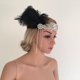 thumbnail image 2 of Vestido de Lujo 1920s Grandes Borlas de La Negro de s de de Imitación de La de de La Ascot Macarena Diadema tocado de boda, 2 of 8