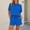 Blue, variant on FRSASU 2 Piece Pajamas Set for Women Short Sleeve Shirt with Shorts Sleepwear Set Comfy Loungewear Pj Sets Wine