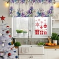 thumbnail image 6 of 2 Pack Valances for Windows, Blue Purple Flowers Window Valances for Living Room/Bedroom/Bathroom, Spring Seasonal Botanical Florals Light Filtering Kitchen Curtain Valance 42"W x18" L, 6 of 9