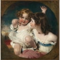 thumbnail image 3 of Sir Thomas Lawrence 12x12 Black Modern Framed Museum Art Print Titled - The Calmady Children, 3 of 5