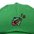 thumbnail image 2 of Dalix Melody Frog Embroidered Womens Cotton Dad Hat Baseball Cap Adjustable in Kelly Green, 2 of 5