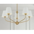 thumbnail image 7 of XAV-B9315-VG-WH Crystorama Lighting Xavier - 5 Light Chandelier-12.5 Inch Tall and 28 Inch Wide-Vibrant Gold/White Finish, 7 of 7