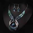 thumbnail image 3 of OPOLSKI 3Pcs Jewelry Set Adjustable Anti-fade Teardrop Necklace Drop Earrings Jewelry Set A, 3 of 7