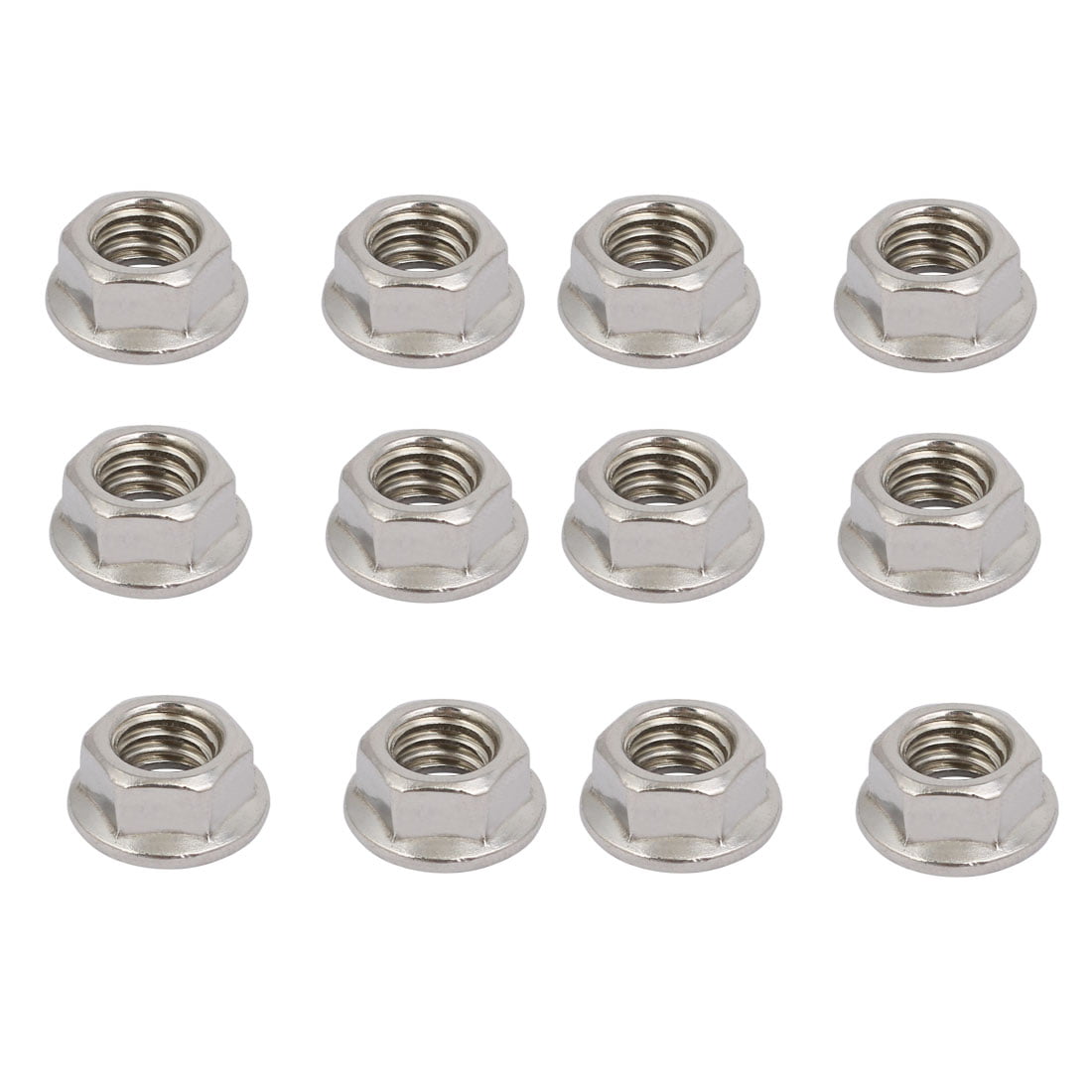 50 Pcs uxcell M3 Serrated Flange Hex Lock Nuts 316 Stainless Steel 