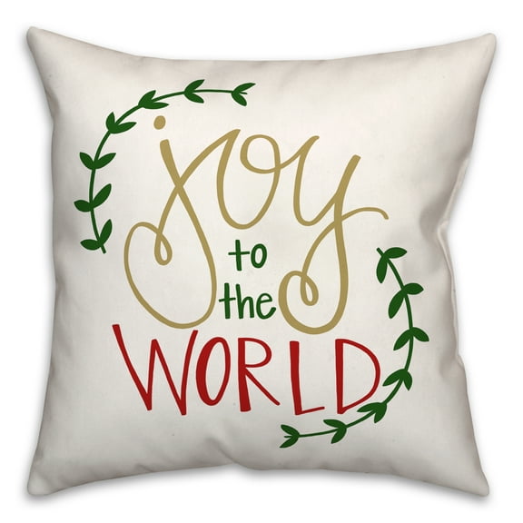 Creative Products Joy to the World 18 x 18 Spun Poly Pillow