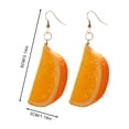 thumbnail image 3 of QIQUWOHUL Simulation Lemon Corner Fruit Earrings Earrings Party Holiday Beach Earrings Earrings, 3 of 4