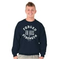 thumbnail image 5 of Forged in His Strength Jesus Follower Sweatshirt for Men or Women Brisco Brands S, 5 of 6