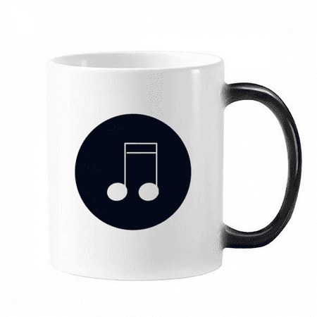 

Doubled-dequaver Music Notes Mug Changing Color Cup Morphing Heat Sensitive 12oz
