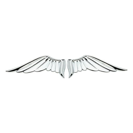 Ysmzzmsy1PCS 3D Metal Angel Wing Car Emblem, 1.5 x 4.2 inches, Black Decorative Adhesive Sticker for Vehicles