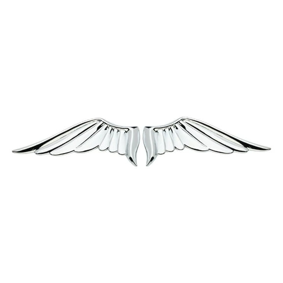 Ysmzzmsy1PCS 3D Metal Angel Wing Car Emblem, 1.5 x 4.2 inches, Black Decorative Adhesive Sticker for Vehicles