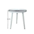 thumbnail image 7 of Kings Brand Furniture Round Metal Side End Table for Bedroom Living Room, White, 7 of 7
