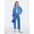 thumbnail image 3 of Free Assembly Women's Embroidered Cropped Denim Jacket, Sizes XS-XXL, 3 of 7