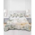 thumbnail image 3 of Green Yellow Palm Tree Twin XL Size Down Alternative Comforter, Lightweight Comforter Quilt Bedding Set with Pillow Shams Summer Botanical Tropical All Seasons Bed Comforter Duvet Insert 68"x98", 3 of 7