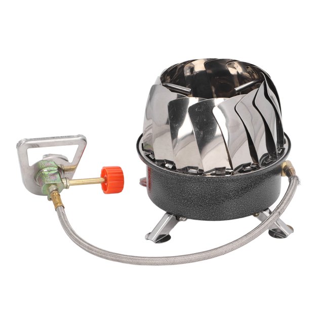 Estufa de Gas Portátil, Mini Estufa de Camping de Hierro de Acero inoxidable, Estufa de Campamento, Estufa de Mochilero Con Bolsa de Almacenamiento para