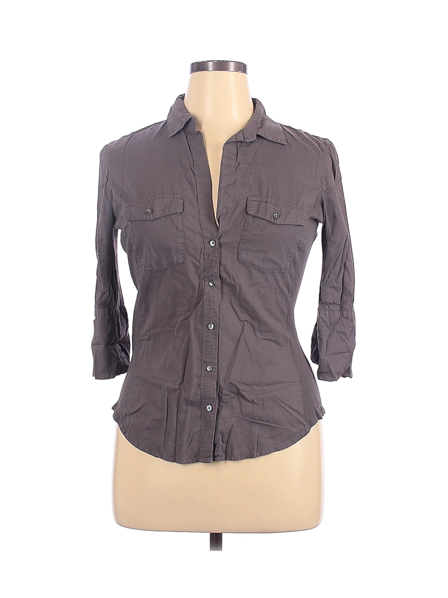 James Perse - Pre-Owned James Perse Women's Size XL 3/4 Sleeve Button ...