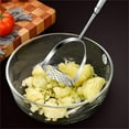 thumbnail image 2 of Kabnic Potato Masher Stainless Steel Potato Puree Cooking Utensils Stainless Steel Integrated Dishwasher Safe - Heavy-Duty Potato Puree Kitchen Tools for Beans Avocados, 2 of 7