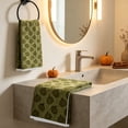 thumbnail image 6 of Pumpkin Patterns Towels,2 Pcs Fall Pumpkin Jacquard Hand Towels,Absorbent Dish Towels for Autumn Harvest Thanksgiving Kitchen & Bathroom,23.6 x 15.7 Inch(Green,A), 6 of 6