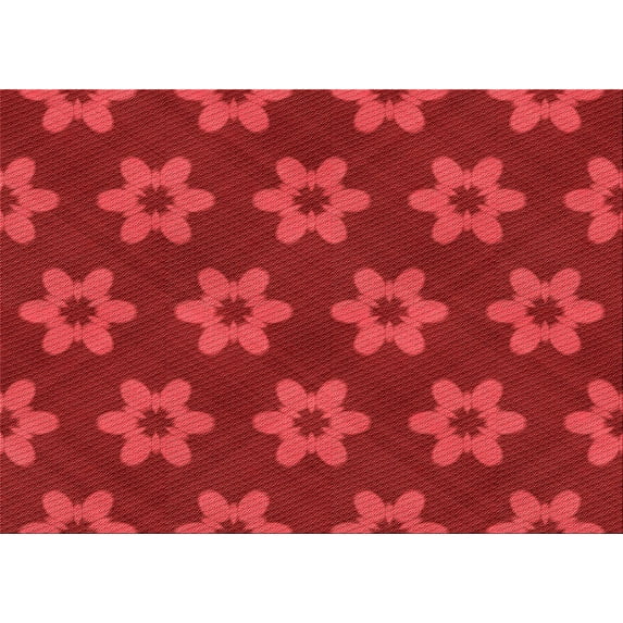 Ahgly Company Indoor Rectangle Patterned Red Area Rugs, 8' x 12'
