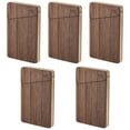 thumbnail image 6 of MLINS 5pcs Business Card Holder Simplicity Card Holder Wooden Business Card Box Walnut Wood Card Holder, 6 of 8