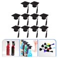 thumbnail image 3 of AMERTEER 10pcs Graduation Hat Bottle Topper Mini Graduation Caps Mini Hat Bottle Cover with Tassel, 3 of 6