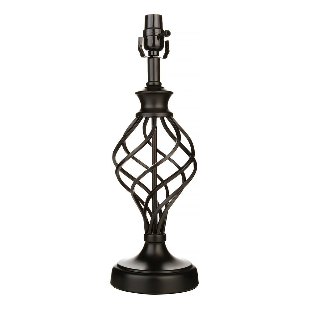 Better Homes & Gardens Twisted Iron Cage Lamp Base, Black