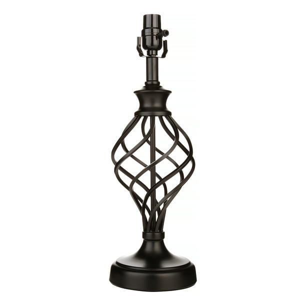 Twisted Iron Cage Lamp Base, Jewel Twisted Table Lamp