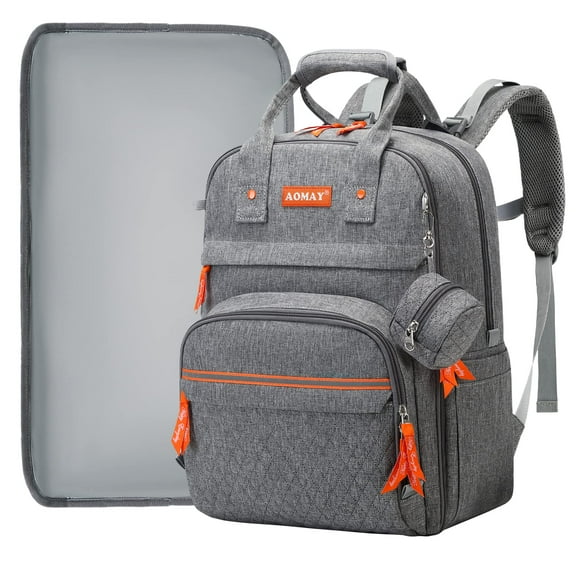 Aomay Baby Diaper Bag Backpack for Mom, Multifunction Nappy Changing Bags, Waterproof, Travel, Maternity, Large Capacity (Regular)