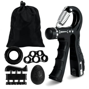 Hengguang 6 Pack Grip Strength Trainer Kit with Counter, Adjustable Resistance 10 to 132lbs Hand Gripper, Hand Extension Exerciser and Forearm Workout Ring for Muscle Building and Injury Recover