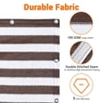 thumbnail image 3 of 3' x 10'  Stripe Fence Privacy Screen, Windscreen Heavy Duty Commercial Grade 185 GSM with Zip Tie& Double Stitched Seam for Deck, Patio, Backyard, Outdoor Pool, Porch, Railing, 3 of 5