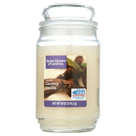 Better Homes & Gardens French Country Vanilla Single-Wick 18 oz. Jar (Best Vanilla Scented Candles)
