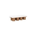 thumbnail image 3 of Meridian Furniture Pavilion Cream Boucle Fabric Bench, 3 of 6